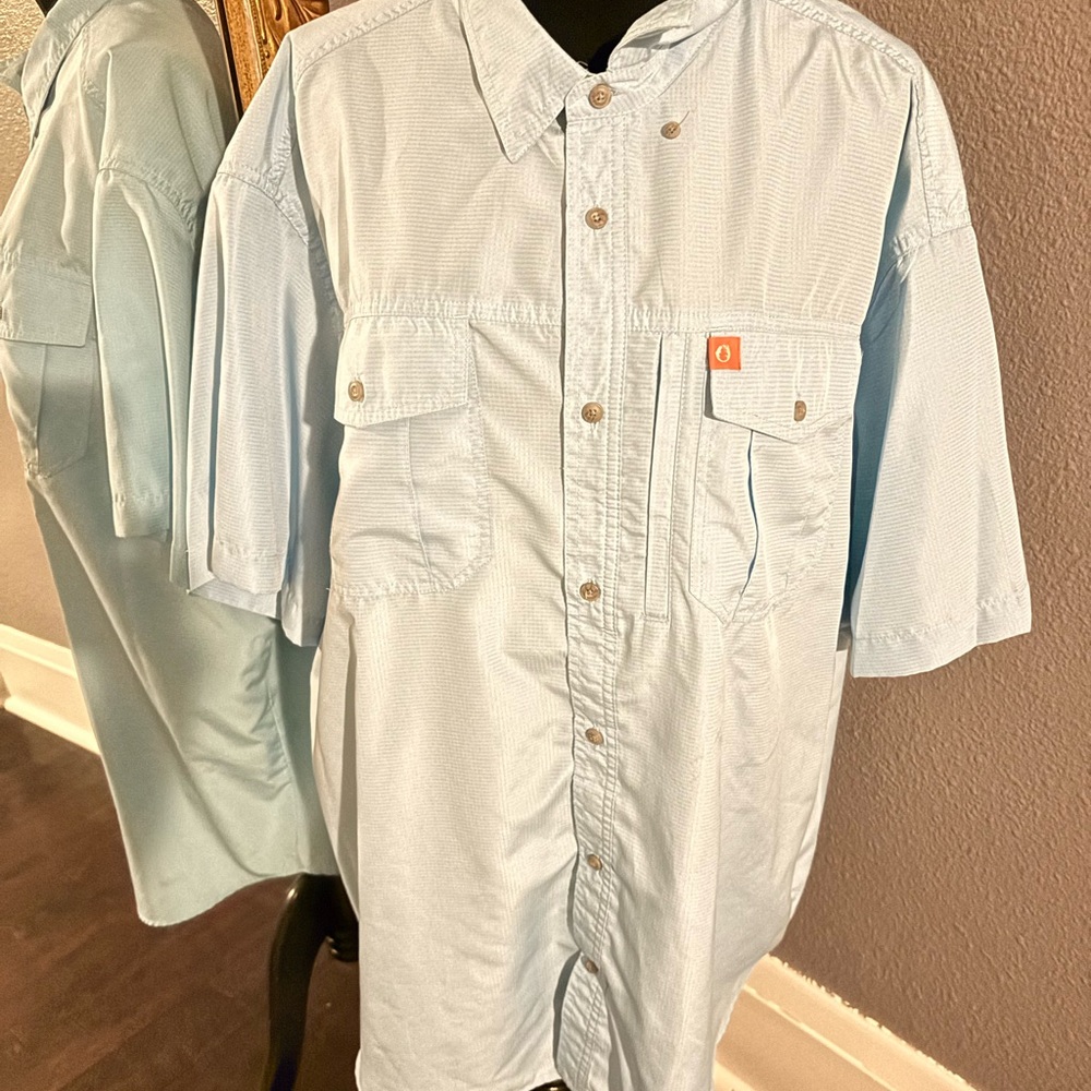 Men's Light Blue Casual Button Down Shirt